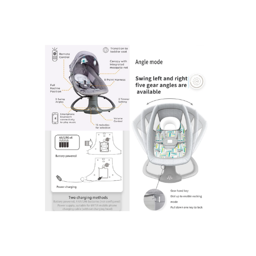 XC Jump 3 in 1 Electric Baby Swing & Bouncer